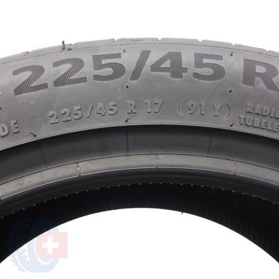 6. Opony 225/45 R17 4x CONTINENTAL 91Y PremiumContact 6 Letnie 2019 Jak Nowe Nieużywane