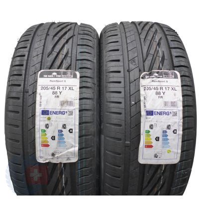 4. Opony 205/45 R17 4x UNIROYAL 88Y XL RainSport 5 Letnie 2022 Nieużywane 