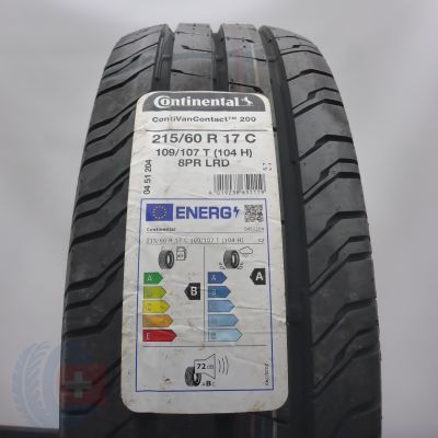 Opona 215/60 R17C 1x CONTINENTAL 109/107T ContiVanContact 200 Letnia 2023  