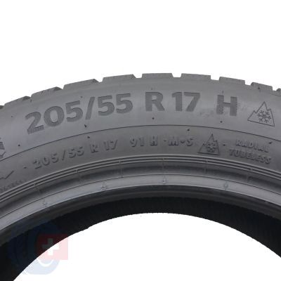 5. 1 x CONTINENTAL 205/55 R17 91H WinterContact TS 870P Zima 2022 Jak Nowa 7,5mm