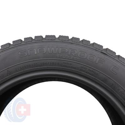 3. 1 x NOKIAN 215/60 R17C 104/102H SnowProof C Zima 2021 8mm Jak Nowa