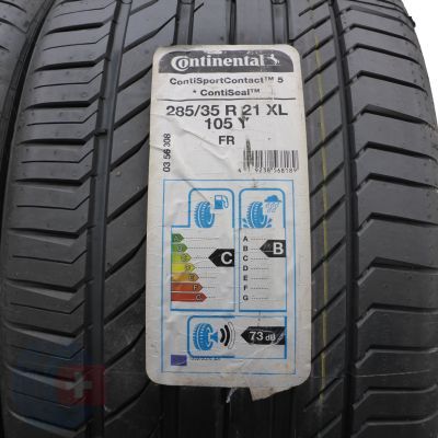 2. 2 x CONTINENTAL 285/35 R21 105Y XL ContiSportContact 5 BMW Seal Lato 2019 Jak Nowe