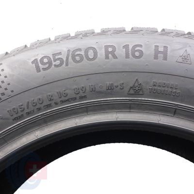 7. Opony 195/60 R16 4x CONTINENTAL 89H WinterContact TS 860 S BMW Zimowe 2020 Jak Nowe