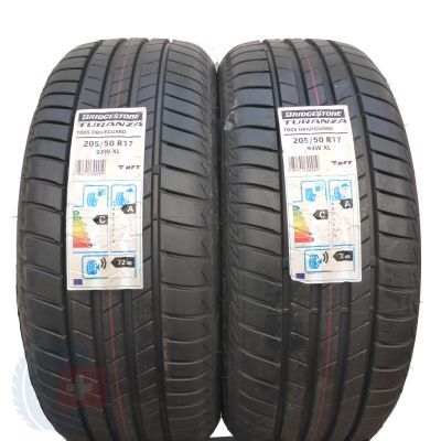 2 x BRIDGESTONE 205/50 R17 93W XL Turanza T005 RFT Lato 2019 Jak Nowe