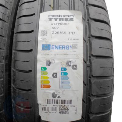 2. Opony 225/65 R17 2x NOKIAN 102H Wetproof SUV Letnie 2022 Jak Nowe