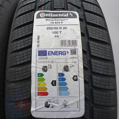 2. Opony 235/50 R20 4x CONTINENTAL 100T WinterContact TS870P Zimowe 2024 Jak Nowe Nieużywane