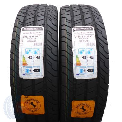 3. Opony 215/75 R16C 4x CONTINENTAL 116/114R ContiVanContact 100 Letnie 2019 Jak Nowe