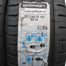 2. Opony 205/45 R16 2x CONTINENTAL 83H ContiEcoContact5 Letnie 2020 Nieużywane Jak Nowe
