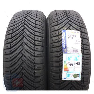 Opony 195/65 R15 2x MICHELIN 95V XL CrossClimate+ Wielosezonowe 2021 Jak Nowe 