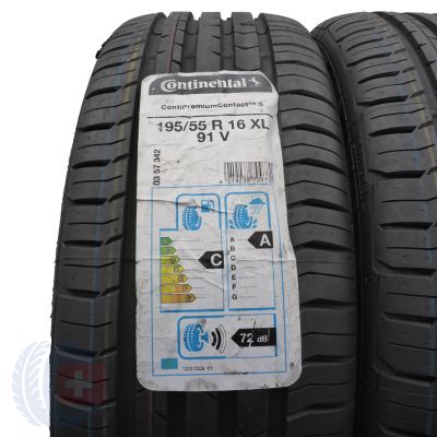 2. Opony 195/55 R16 2x CONTINENTAL 91V ContiPremiumContact 5 Letnie 2018/19 Jak Nowe