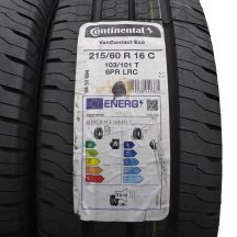 2. 2 x CONTINENTAL 215/60 R16C 103/101T VanContact Eco Lato 2021 Jak Nowe Nieużywane