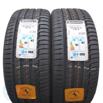 2 x CONTINENTAL 235/60 R16 100V PremiumContact 6 Lato 2019 Jak Nowe