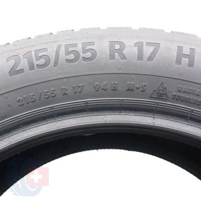 5. Opony 215/55 R17 2x CONTINENTAL 94H WinterContact TS870P Zimowe 2022 6,8-7mm
