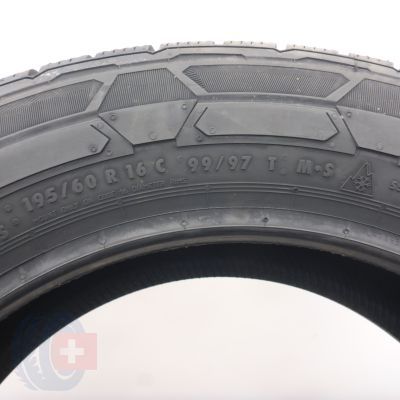 8. Opony 195/60 R16C 4x CONTINENTAL 99/97T VanContact Winter Zimowe 2024 Jak Nowe