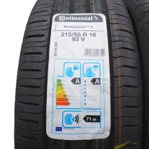 2. 4 x CONTINENTAL 215/55 R16 93V EcoContact 6 Lato 2020 Jak Nowe