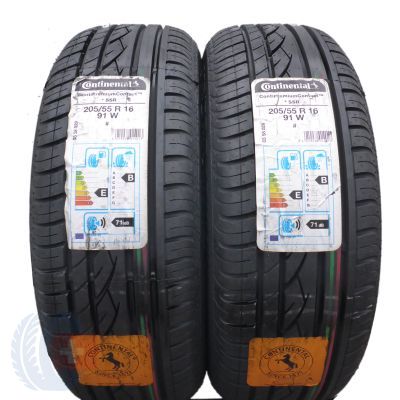 2 x CONTINENTAL 205/55 R16 91W ContiPremiumContact SSR RunFlat Lato 2019 Jak Nowe Nieużywane