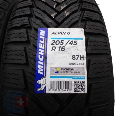 3. 4 x MICHELIN 205/45 R16 87H XL Alpin 6 Zima 2019 Jak Nowe