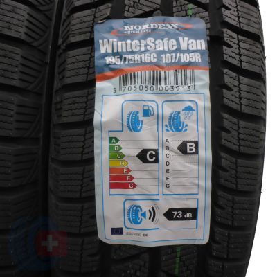 2. 2 x NORDEX 195/75 R16C 107/105R WinterSafe Van LT Zima 2020 Jak Nowe