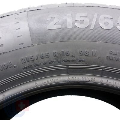6. Opony 215/65 R16 2x CONTINENTAL 98V ContiEcoContact 5 A0 Letnie 2021 Jak Nowe