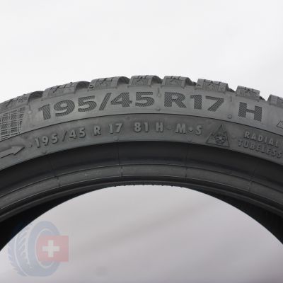 5. Opony 195/45 R17 2x CONTINENTAL 81H WinterContact TS860 Zimowe 2019 8mm Jak Nowe
