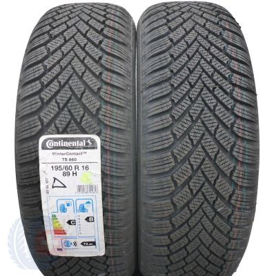 2 x CONTINENTAL 195/60 R16 89H WinterContact TS 860 Zima 2020 Jak Nowe Nieużywane