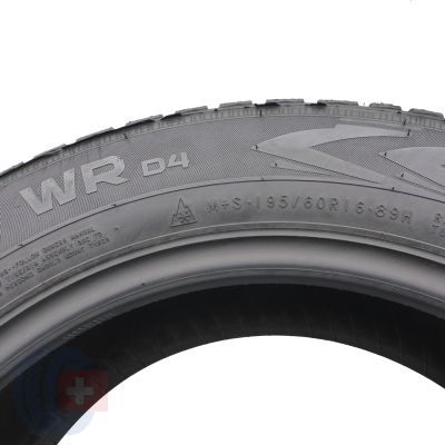 5. Opony 195/60 R16 2x NOKIAN 89H WR D4 Zimowe 2017 Nieużywane 