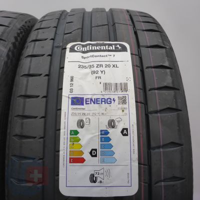 3. Opony 235/35 ZR20 2x CONTINENTAL 92Y XL SportContact 7 Letnie 2025 Jak Nowe