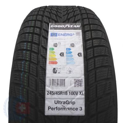 1 x GOODYEAR 245/45 R18 100V XL UltraGrip Performance 3 Zima 2023 Jak Nowa Nieużywana 