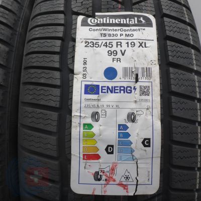 2. Opony 235/45 R19 2x CONTINENTAL 99V XL ContiWinterContact TS 830 P M0 Zimowe 2022
