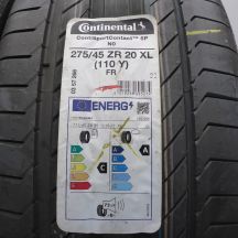 2. Opony 275/45 R20 2x CONTINENTAL 110Y XL NO ContiSportContact 5P Letnie 2022 Nieużywane