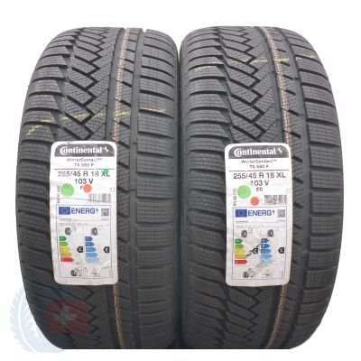 3. 4 x CONTINENTAL 255/45 R18 102V XL WinterContact TS850P Zima 2021 Jak Nowe