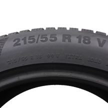 6. 4 x CONTINENTAL 215/55 R18 99V XL WinterContact TS850P Zima 7-7,8mm 2021 Jak Nowe