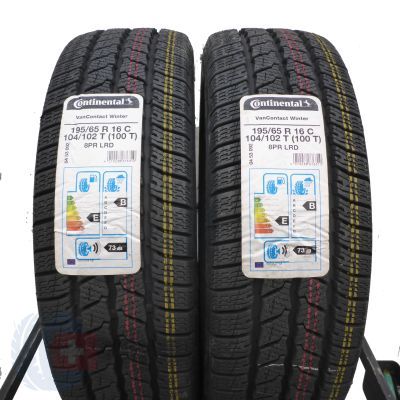5. Opony 195/65 R16C 4x CONTINENTAL 104/102T VanContact Winter Zimowe 2021 Jak Nowe Nieużywane