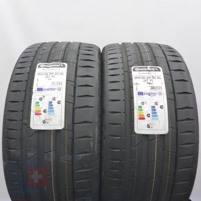 Opony 265/30 R22 2x CONTINENTAL 97Y XL SportContact7 Letnie 2023 Nieużywane