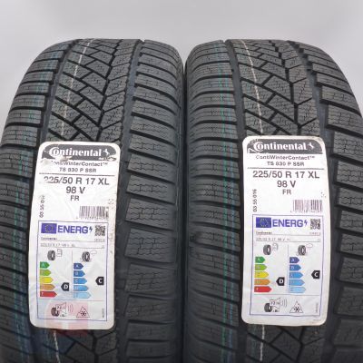Opony 225/50 R17 2x CONTINENTAL 98V XL ContiWinterContact TS 830 P Run Flat Zimowe 2022 