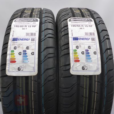 4. Opony 195/65 R15 4x CONTINENTAL 95T ContivanContact 200 RF Letnie 2022 Nieużywane 