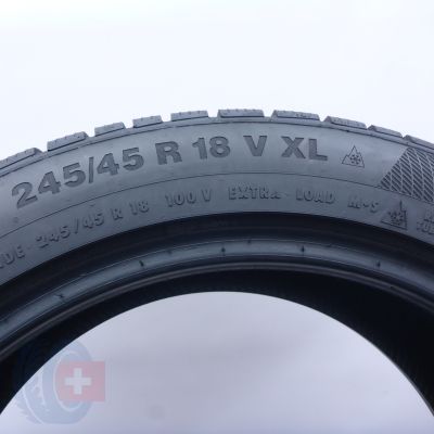5. Opony 245/45 R18 2x CONTINENTAL 100V XL WinterContact TS850P RunFlat BMW M0E Zimowe 2020 6,2-6,5mm