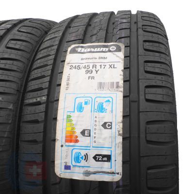 2. 4 x BARUM 245/45 R17 99Y XL Bravuris 3HM Lato 2017 Jak Nowe