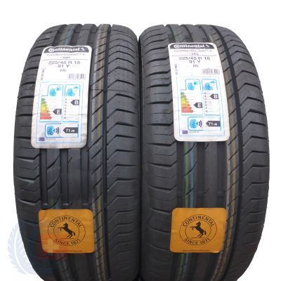 2 x CONTINENTAL 225/45 R18 91Y ContiSportContact 5 RSC BMW Lato 2020 Jak Nowe