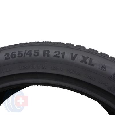 8. 4 x CONTINENTAL 265/45 R21 108V XL WinterContact TS850P SUV Zima 2021 5,8-7,2mm