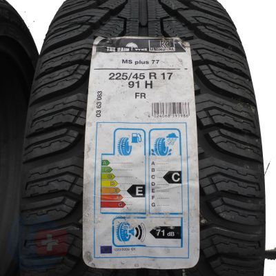 2. 4 x UNIROYAL 225/45 R17 91H MS plus 77 Zima 2020 Jak Nowe Nieużywane