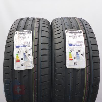 Opony 245/50 R18 2x CONTINENTAL 100Y ContiSportContact3 RunFlat BMW Letnie 2022 Nieużywane