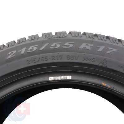 8. Opony 215/55 R17 4x PIRELLI 98V XL Winter 2 Cinturato Zimowe 2024 Jak Nowe 8,8-9mm