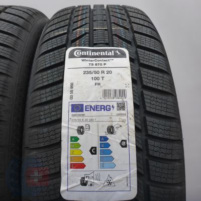 2. Opony 235/50 R20 4x CONTINENTAL 100T WinterContact TS870P Zimowe 2024 Jak Nowe Nieużywane