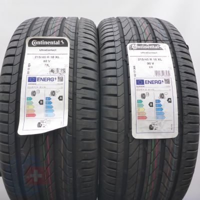 3. Opony 215/45 R16 4x CONTINENTAL 90V XL UltraContact Letnie 2024 