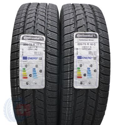 Opony 205/75 R16C 2x CONTINENTAL 113/111R VanContact Winter Zimowe 2023 Jak Nowe